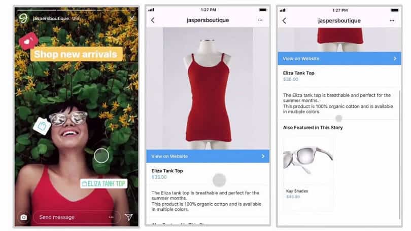 Instagram Shopping Stories